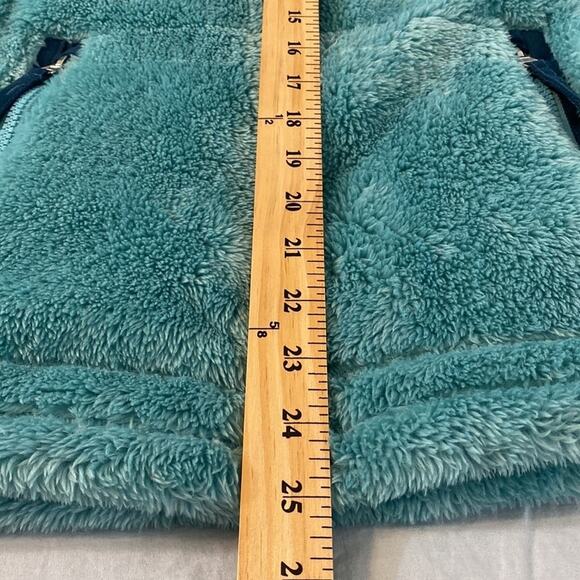 Free Country Teal Faux Fur Zip Front Vest Size Small - Picture 8 of 9